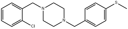 4-{[4-(2-chlorobenzyl)-1-piperazinyl]methyl}phenyl methyl sulfide,355818-33-6,结构式