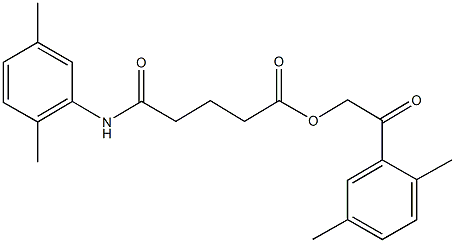 2-(2,5-dimethylphenyl)-2-oxoethyl 5-(2,5-dimethylanilino)-5-oxopentanoate 结构式