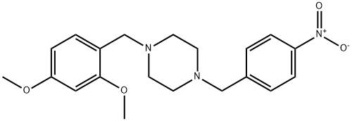 1-(2,4-dimethoxybenzyl)-4-{4-nitrobenzyl}piperazine,355818-49-4,结构式