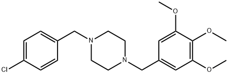 1-(4-chlorobenzyl)-4-(3,4,5-trimethoxybenzyl)piperazine,355819-70-4,结构式