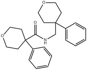 4-phenyl-N-[(4-phenyltetrahydro-2H-pyran-4-yl)methyl]tetrahydro-2H-pyran-4-carboxamide Structure