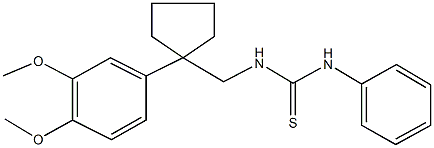N-{[1-(3,4-dimethoxyphenyl)cyclopentyl]methyl}-N'-phenylthiourea Structure
