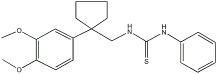 N-{[1-(3,4-dimethoxyphenyl)cyclopentyl]methyl}-N'-phenylthiourea Struktur