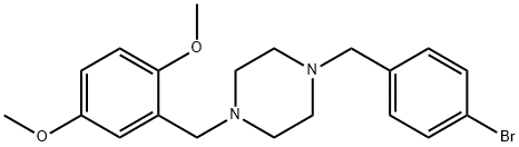 1-(4-bromobenzyl)-4-(2,5-dimethoxybenzyl)piperazine 结构式