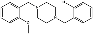 2-{[4-(2-chlorobenzyl)-1-piperazinyl]methyl}phenyl methyl ether 结构式