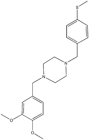 1-(3,4-dimethoxybenzyl)-4-[4-(methylsulfanyl)benzyl]piperazine|