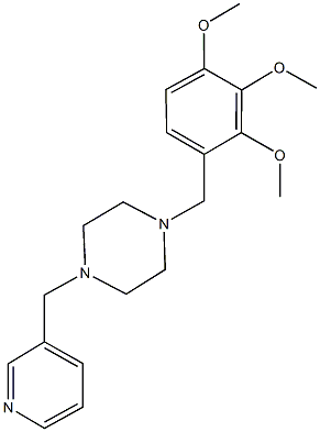 1-(3-pyridinylmethyl)-4-(2,3,4-trimethoxybenzyl)piperazine Struktur