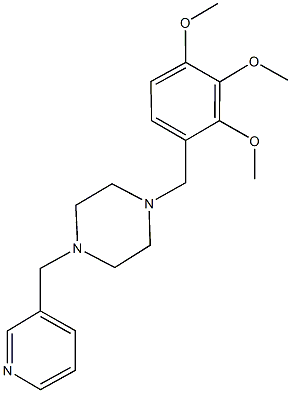 1-(3-pyridinylmethyl)-4-(2,3,4-trimethoxybenzyl)piperazine 结构式