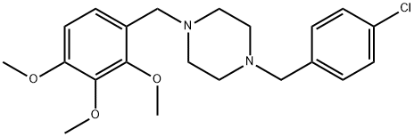 1-[(4-chlorophenyl)methyl]-4-{[2,3,4-tris(methyloxy)phenyl]methyl}piperazine,355821-86-2,结构式