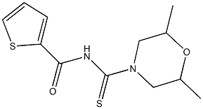 N-[(2,6-dimethylmorpholin-4-yl)carbothioyl]thiophene-2-carboxamide,355821-99-7,结构式