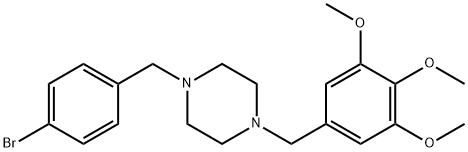 1-(4-bromobenzyl)-4-(3,4,5-trimethoxybenzyl)piperazine,355822-04-7,结构式