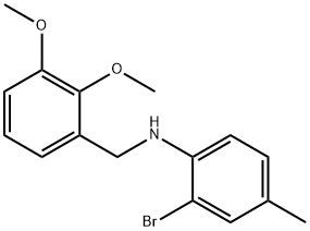 N-{[2,3-bis(methyloxy)phenyl]methyl}-2-bromo-4-methylaniline Struktur
