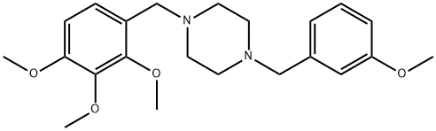 1-(3-methoxybenzyl)-4-(2,3,4-trimethoxybenzyl)piperazine 化学構造式