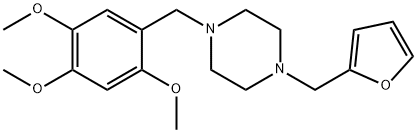 1-(2-furylmethyl)-4-(2,4,5-trimethoxybenzyl)piperazine Structure