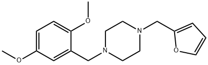 2-{[4-(2-furylmethyl)-1-piperazinyl]methyl}-4-methoxyphenyl methyl ether 结构式