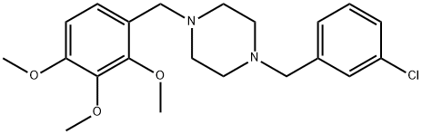 1-(3-chlorobenzyl)-4-(2,3,4-trimethoxybenzyl)piperazine Structure