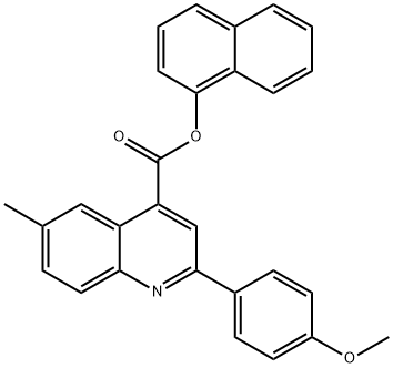 1-naphthyl 2-(4-methoxyphenyl)-6-methyl-4-quinolinecarboxylate 结构式