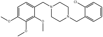 1-(2-chlorobenzyl)-4-(2,3,4-trimethoxybenzyl)piperazine,355824-39-4,结构式