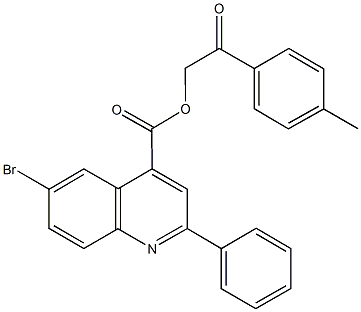 2-(4-methylphenyl)-2-oxoethyl 6-bromo-2-phenyl-4-quinolinecarboxylate,355824-77-0,结构式