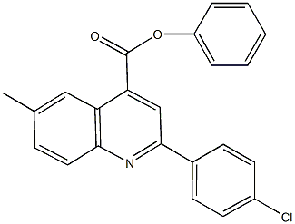 phenyl 2-(4-chlorophenyl)-6-methyl-4-quinolinecarboxylate 结构式