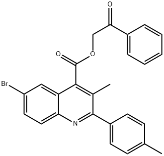 355825-42-2 2-oxo-2-phenylethyl 6-bromo-3-methyl-2-(4-methylphenyl)-4-quinolinecarboxylate