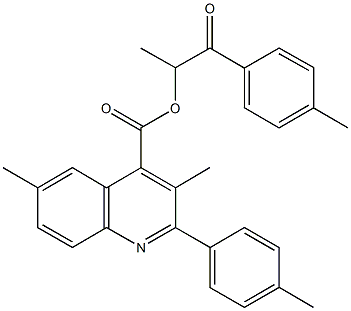 1-methyl-2-(4-methylphenyl)-2-oxoethyl 3,6-dimethyl-2-(4-methylphenyl)-4-quinolinecarboxylate|