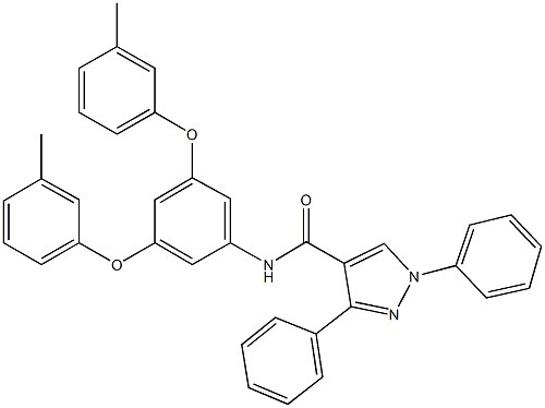 N-[3,5-bis(3-methylphenoxy)phenyl]-1,3-diphenyl-1H-pyrazole-4-carboxamide Structure