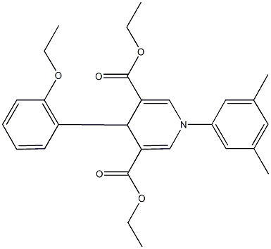 diethyl 1-(3,5-dimethylphenyl)-4-(2-ethoxyphenyl)-1,4-dihydro-3,5-pyridinedicarboxylate,355827-12-2,结构式