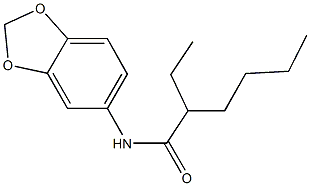 N-(1,3-benzodioxol-5-yl)-2-ethylhexanamide Structure