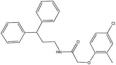 2-(4-chloro-2-methylphenoxy)-N-(3,3-diphenylpropyl)acetamide,355831-29-7,结构式