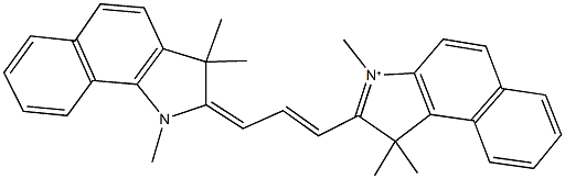 1,1,3-trimethyl-2-[3-(1,3,3-trimethyl-1,3-dihydro-2H-benzo[g]indol-2-ylidene)-1-propenyl]-1H-benzo[e]indolium Structure