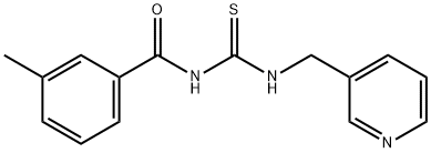 N-(3-methylbenzoyl)-N'-(pyridin-3-ylmethyl)thiourea Struktur