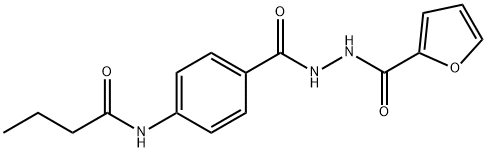 N-(4-{[2-(2-furoyl)hydrazino]carbonyl}phenyl)butanamide Struktur