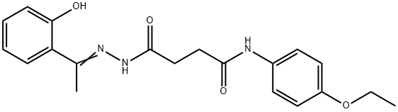 N-(4-ethoxyphenyl)-4-{2-[1-(2-hydroxyphenyl)ethylidene]hydrazino}-4-oxobutanamide,356076-49-8,结构式