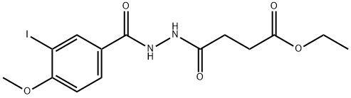 ethyl 4-[2-(3-iodo-4-methoxybenzoyl)hydrazino]-4-oxobutanoate Struktur