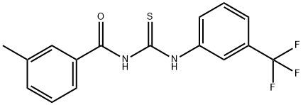 N-(3-methylbenzoyl)-N'-[3-(trifluoromethyl)phenyl]thiourea Structure