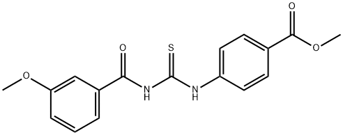 methyl 4-({[(3-methoxybenzoyl)amino]carbothioyl}amino)benzoate Structure