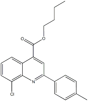 butyl 8-chloro-2-(4-methylphenyl)-4-quinolinecarboxylate Structure