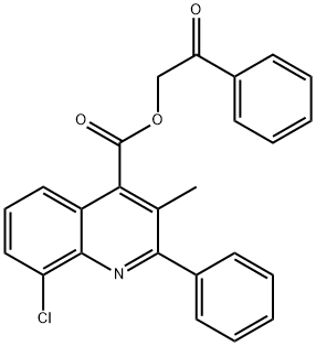 2-oxo-2-phenylethyl 8-chloro-3-methyl-2-phenyl-4-quinolinecarboxylate Struktur