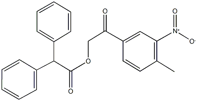 2-{3-nitro-4-methylphenyl}-2-oxoethyl diphenylacetate 结构式