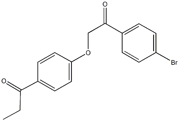 1-{4-[2-(4-bromophenyl)-2-oxoethoxy]phenyl}-1-propanone Structure