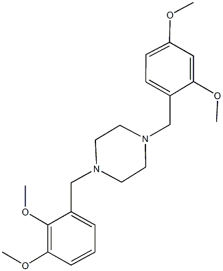 1-(2,3-dimethoxybenzyl)-4-(2,4-dimethoxybenzyl)piperazine,356082-00-3,结构式