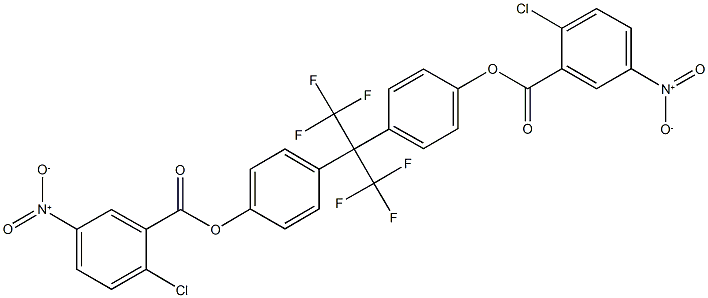 4-[1-[4-({2-chloro-5-nitrobenzoyl}oxy)phenyl]-2,2,2-trifluoro-1-(trifluoromethyl)ethyl]phenyl 2-chloro-5-nitrobenzoate,356082-40-1,结构式