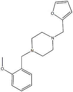 1-(2-furylmethyl)-4-(2-methoxybenzyl)piperazine Structure