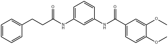 3,4-dimethoxy-N-{3-[(3-phenylpropanoyl)amino]phenyl}benzamide|