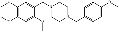 1-(4-methoxybenzyl)-4-(2,4,5-trimethoxybenzyl)piperazine 化学構造式