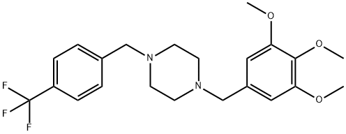 1-[4-(trifluoromethyl)benzyl]-4-(3,4,5-trimethoxybenzyl)piperazine|