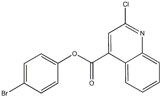 4-bromophenyl 2-chloro-4-quinolinecarboxylate Structure