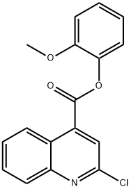 2-methoxyphenyl 2-chloro-4-quinolinecarboxylate Struktur