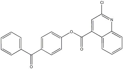 4-benzoylphenyl 2-chloro-4-quinolinecarboxylate 结构式